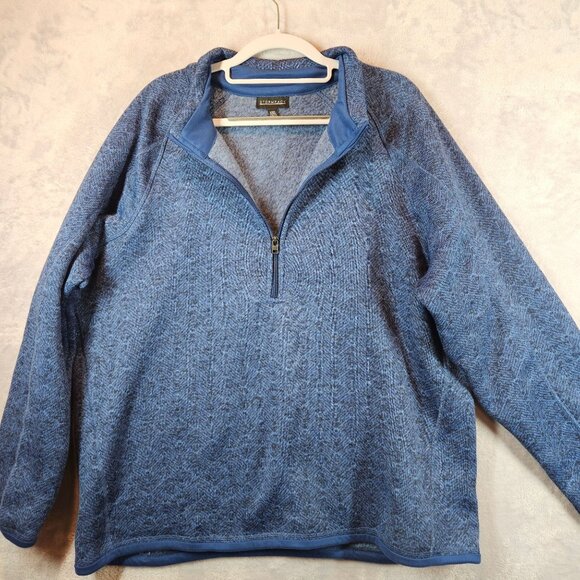 Stormpack Mens XXL Fleece Quarter-Zip Pullover Sweater  Blue Warm Dad gorpcore - Picture 3 of 8